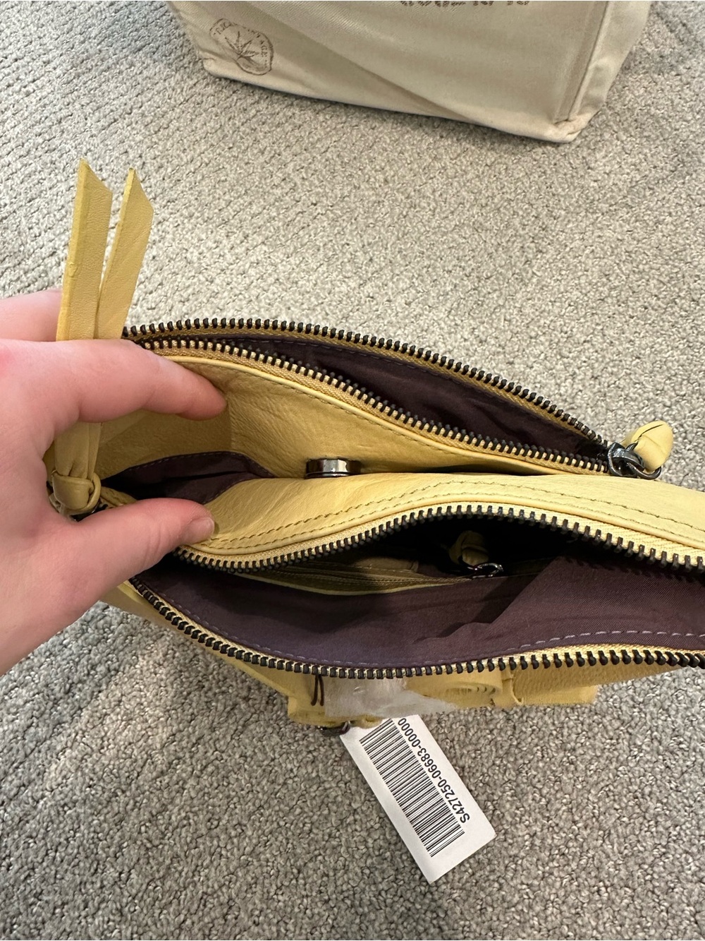 Kooba Lemon Yellow Leather Crossbody Bag - Picture 9 of 9